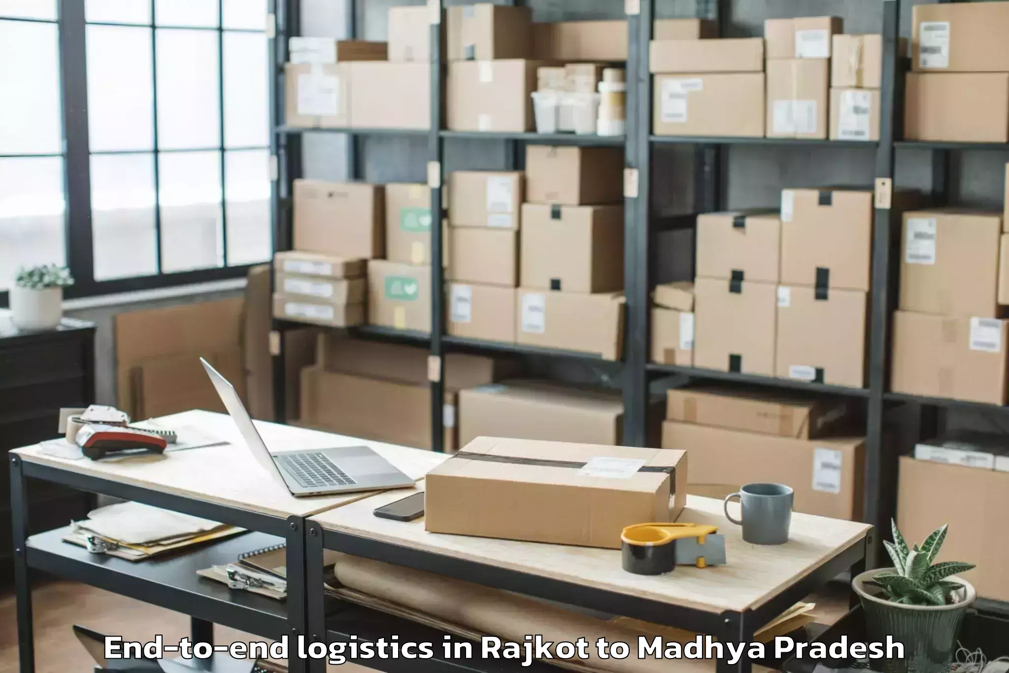 Easy Rajkot to Saugor End To End Logistics Booking